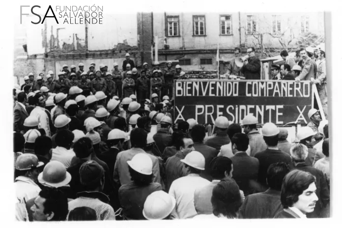 Unidad Popular - Allende hablando a trabajadores
