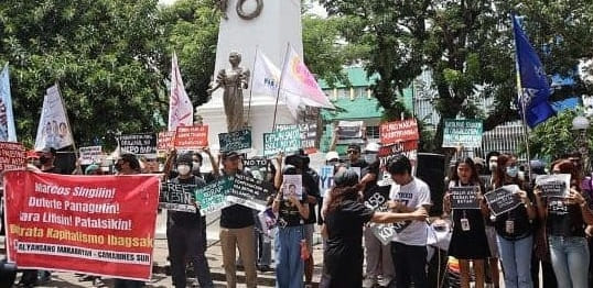 Protesta en ciudad de Naga