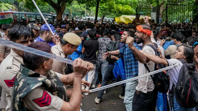 Protestas y represion en India